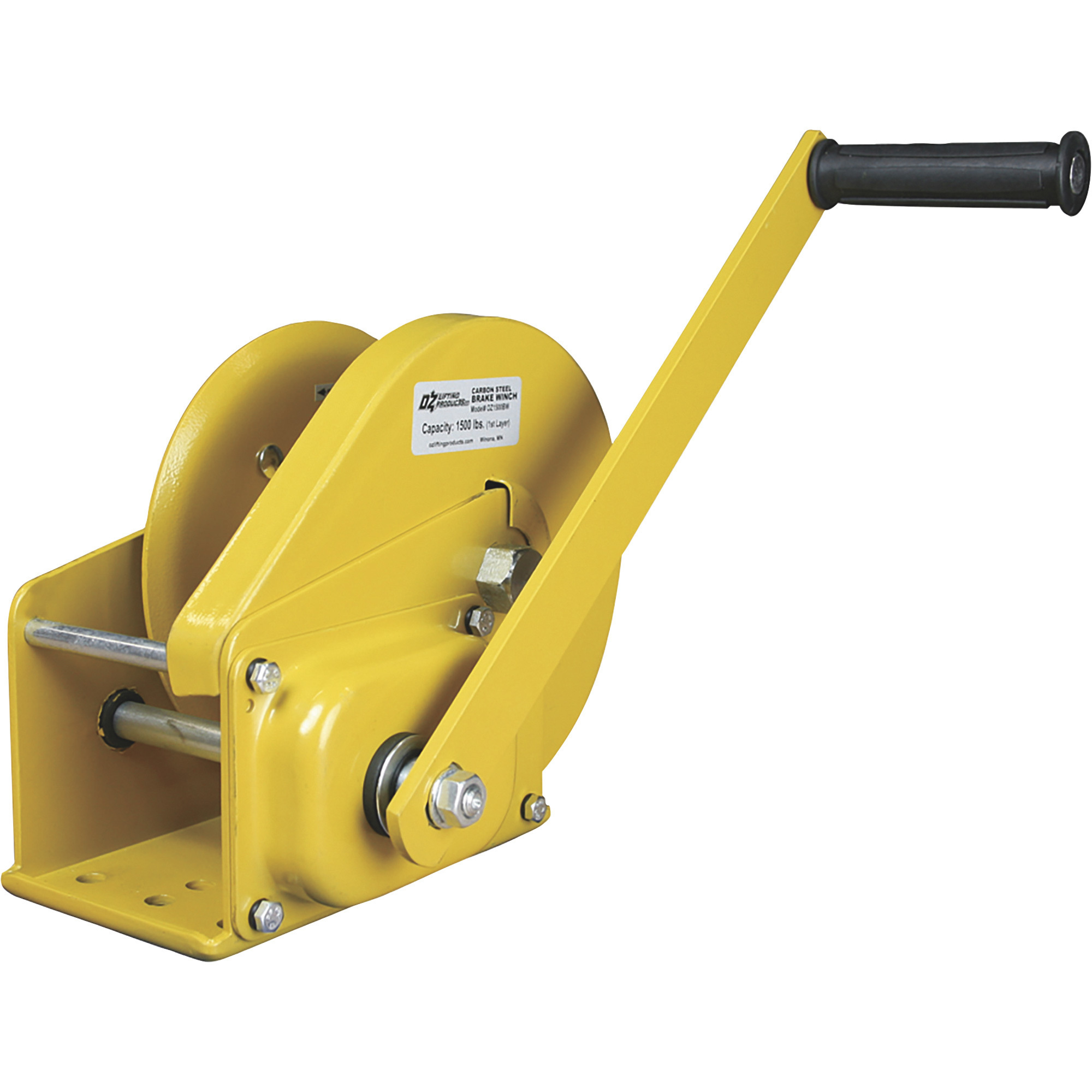 OZ Lifting Products Carbon Steel Manual Hand Winch, 3/4-Ton Capacity, Model# OZ1500BW